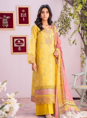 Lamhay By Bin Ilyas Luxury Embroidered Lawn 3 Piece Unstitched Suit BI24LLEL D-101