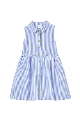 Last Size* Milky Yacht Stripe Dress - size 5yr