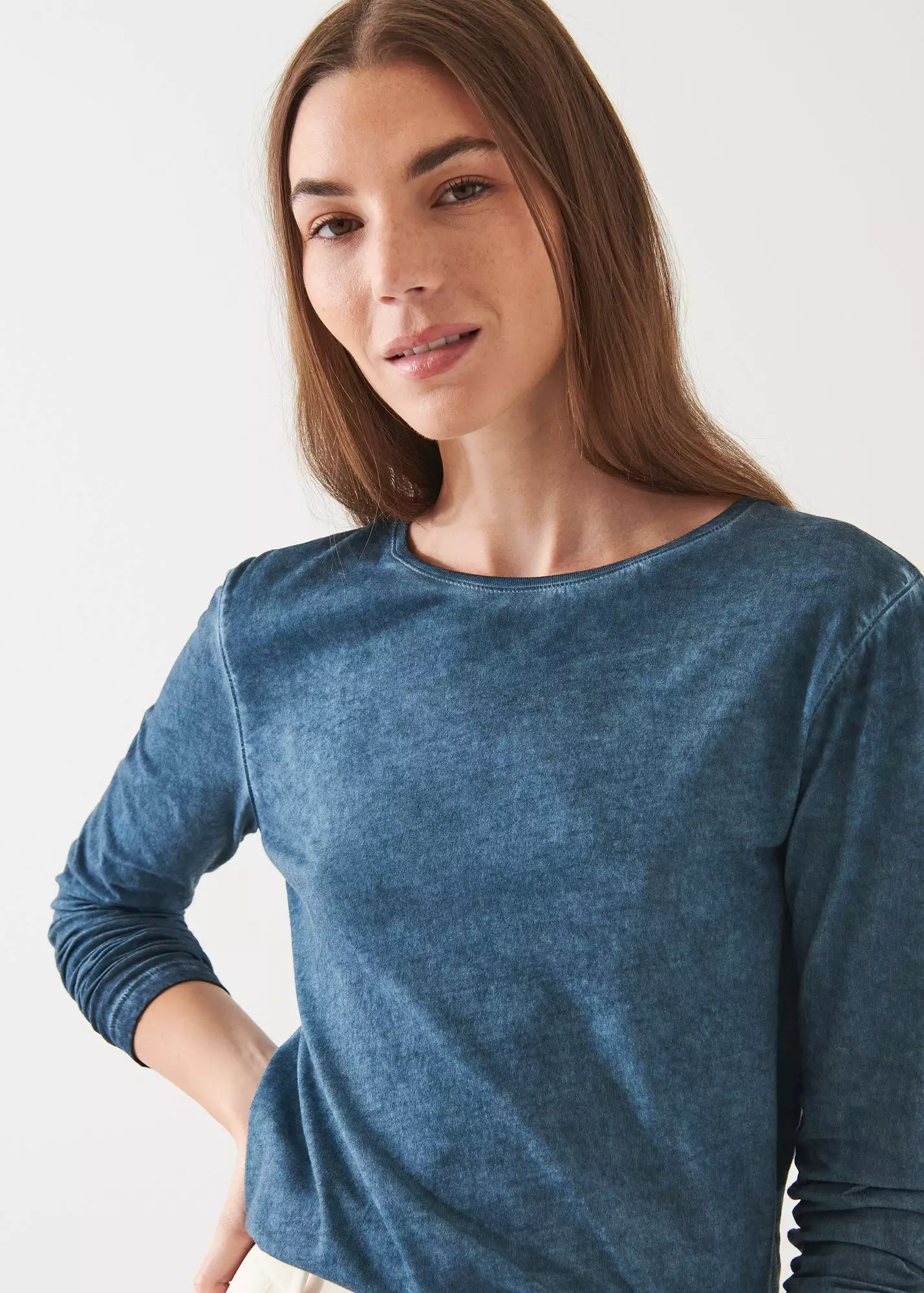 LIGHTWEIGHT PIMA COTTON SUBLIME LONG SLEEVE T-SHIRT