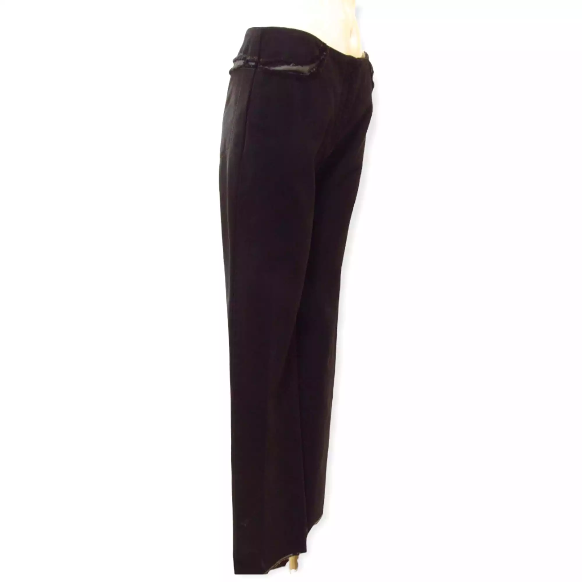 Maison Martin Margiela Narrow Leg Black Denim Cut Out Pant