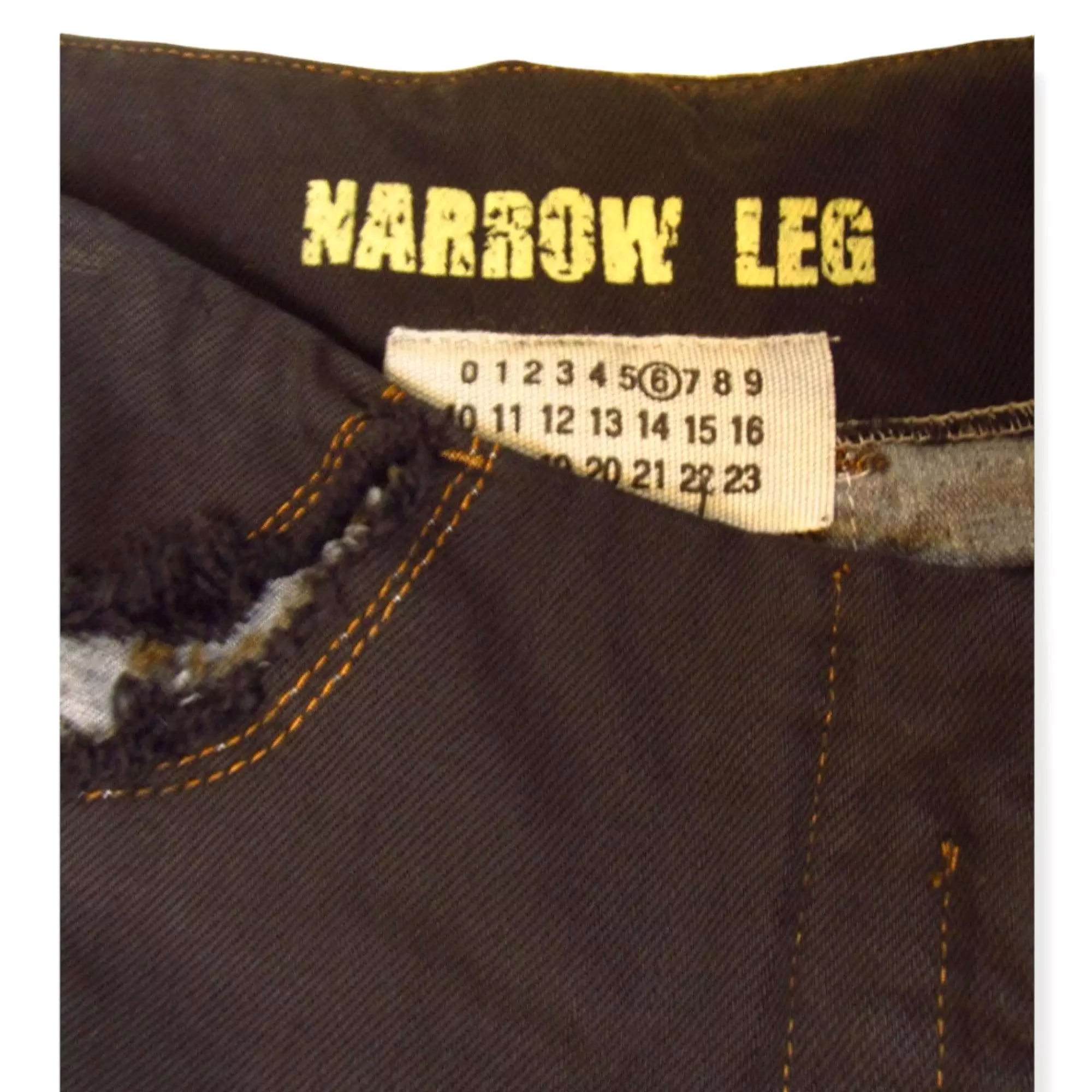 Maison Martin Margiela Narrow Leg Black Denim Cut Out Pant