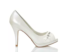 Menbur Rosana Ivory Peeptoe shoe - 4811