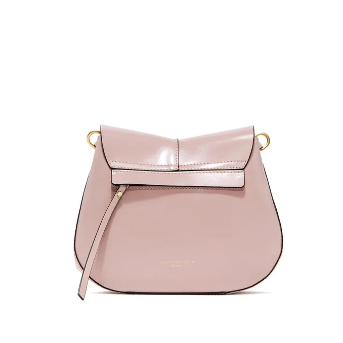 MID HELENA ROUND IN SHINY LEATHER Woman Blush