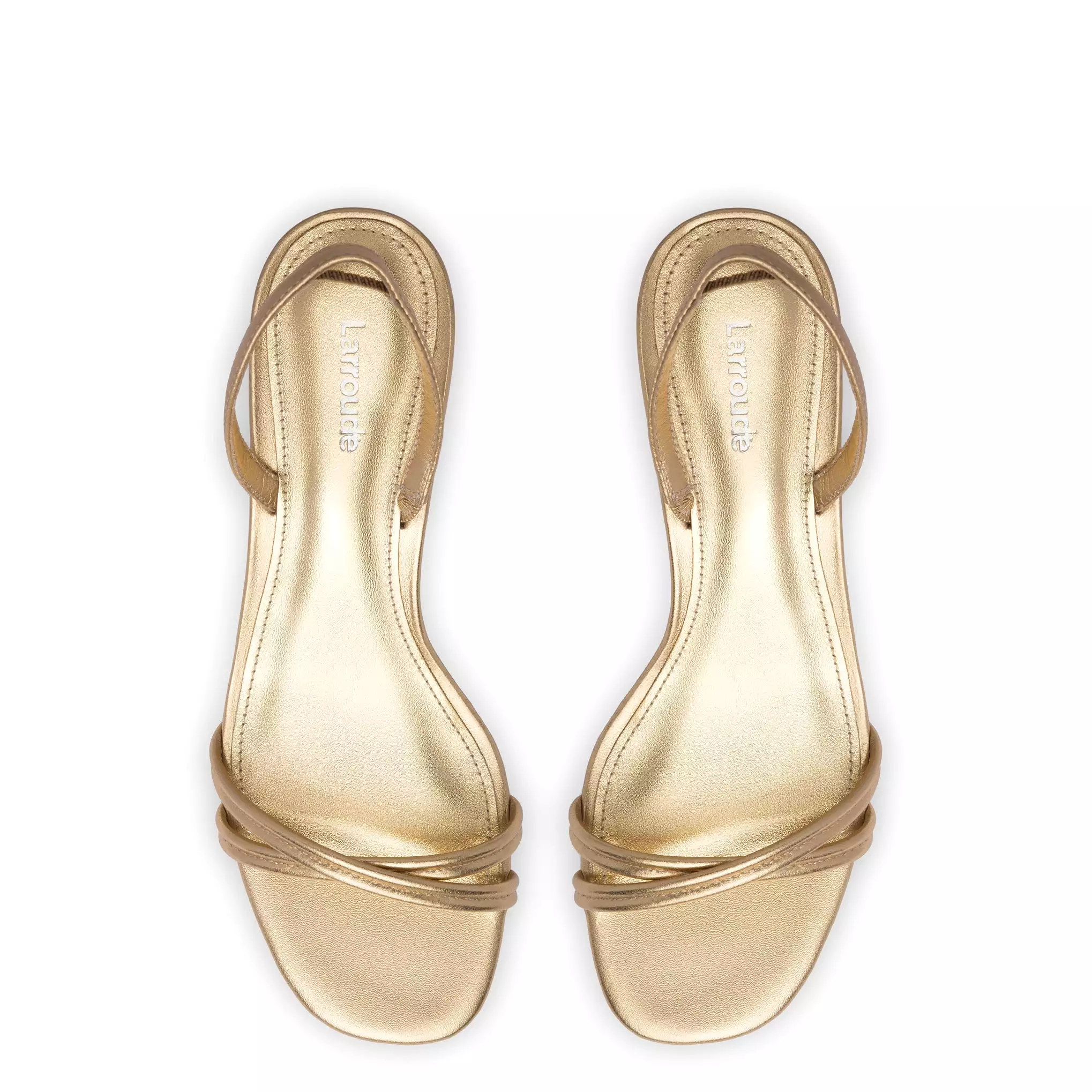 Mini Annie Sandal In Gold Metallic Leather