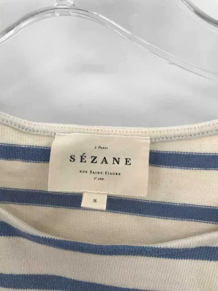 Pre-Owned Sezane Ivory Size Small Stripe Sweater