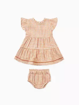 Quincy Mae - Lily Dress - Melon Gingham