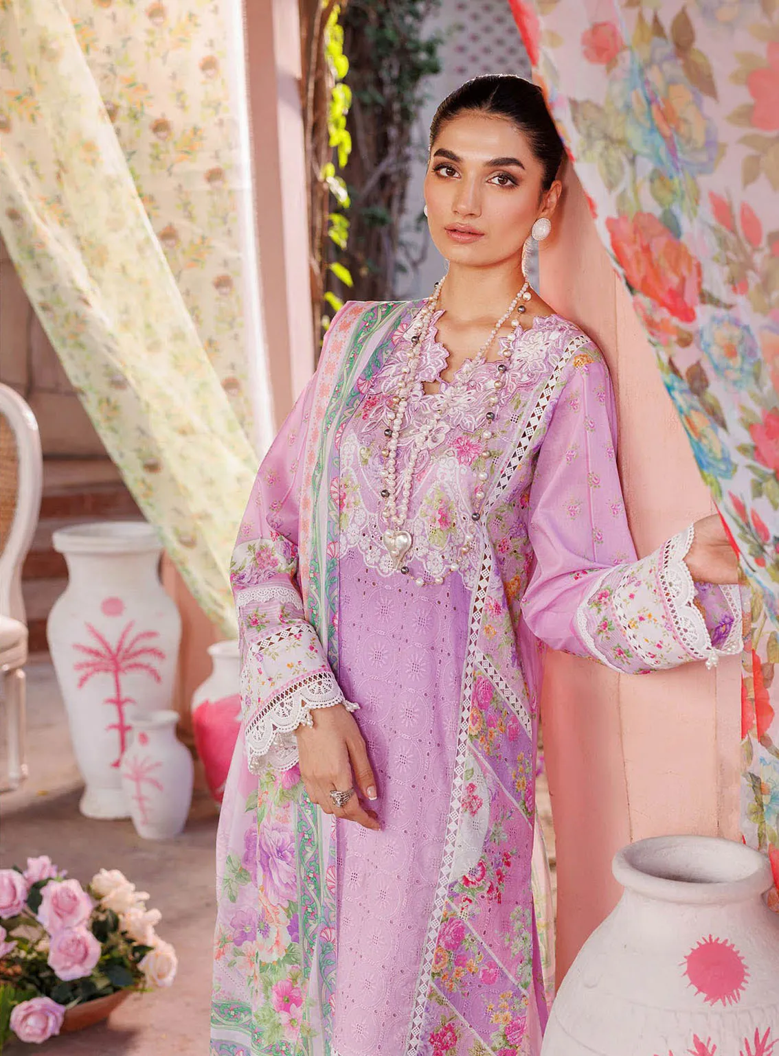 RajBari Printkari Exclusive Embroidered Lawn 3 Piece Unstitched Suit RBU24P EEL-2B