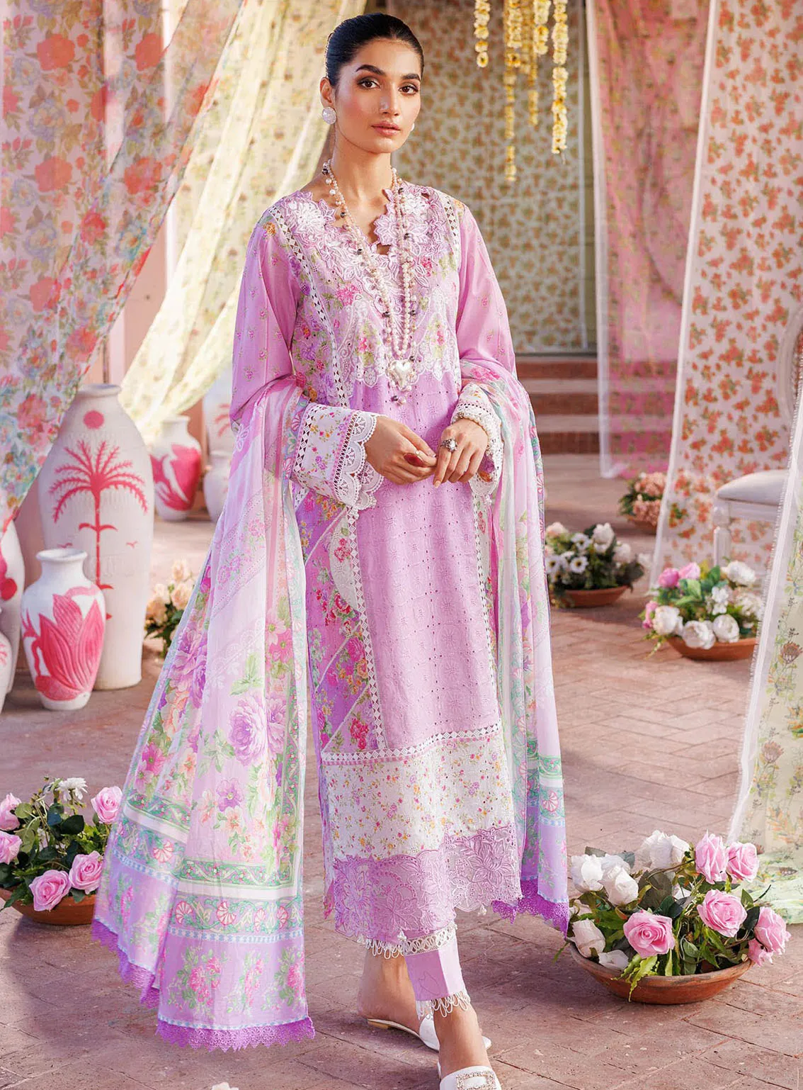 RajBari Printkari Exclusive Embroidered Lawn 3 Piece Unstitched Suit RBU24P EEL-2B