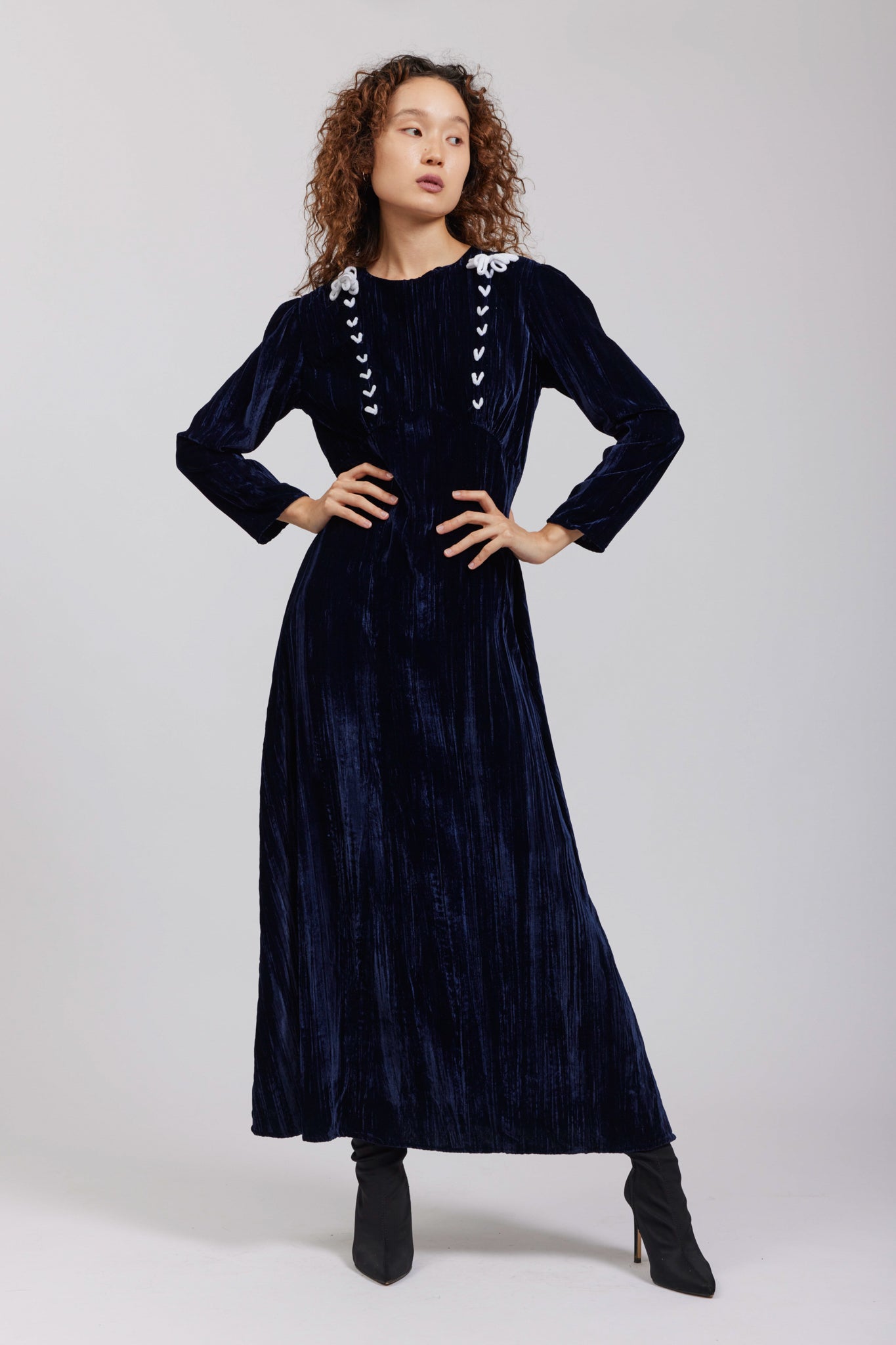 Reem Dress in Navy