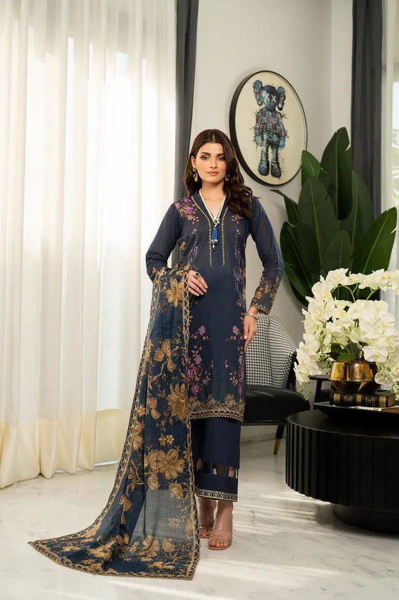 Regalia Salina Vol-08 Unstitched Digital Printed Lawn 3Pc Suit S8-08