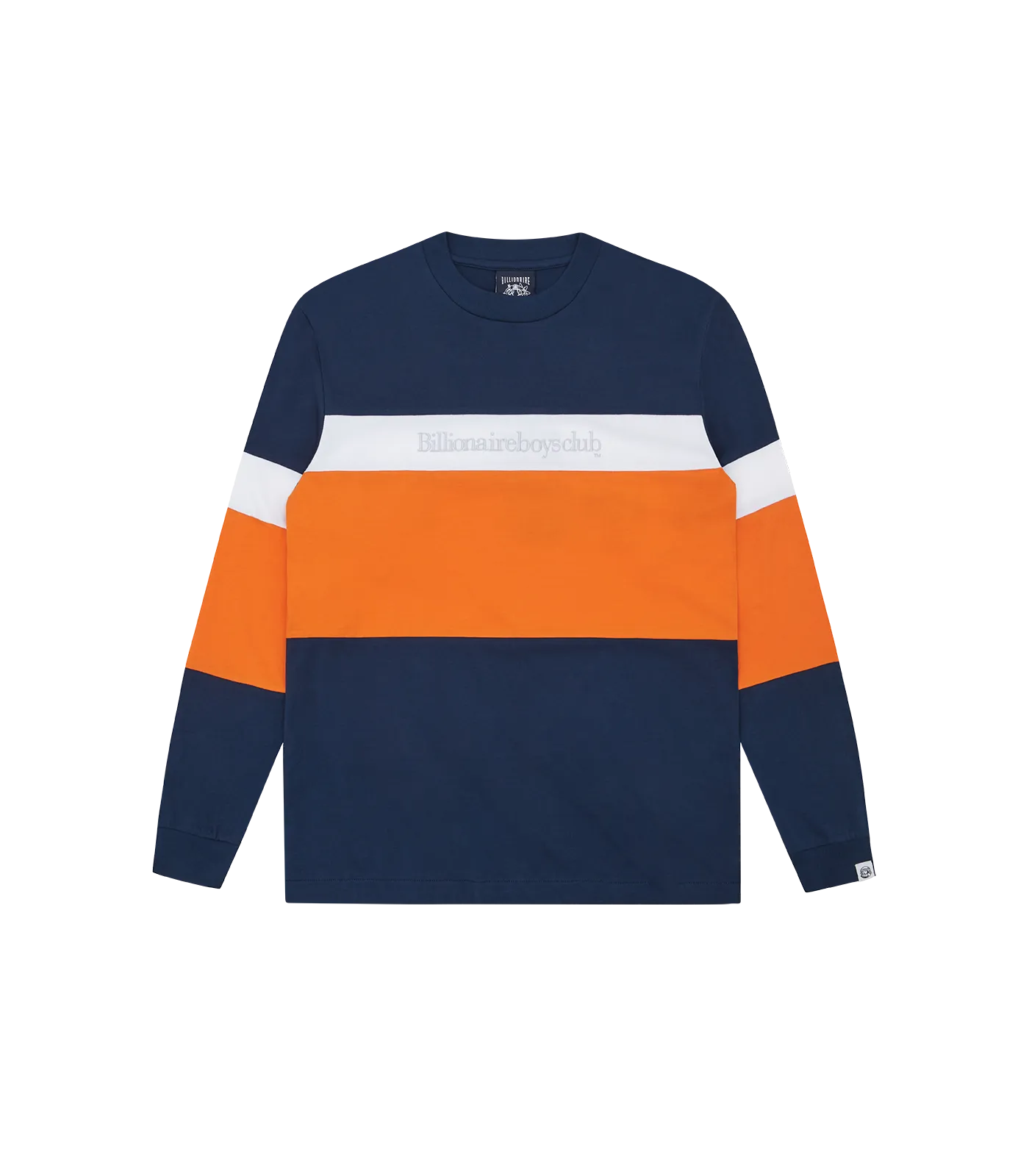 SERIF LOGO L/S T-SHIRT - NAVY