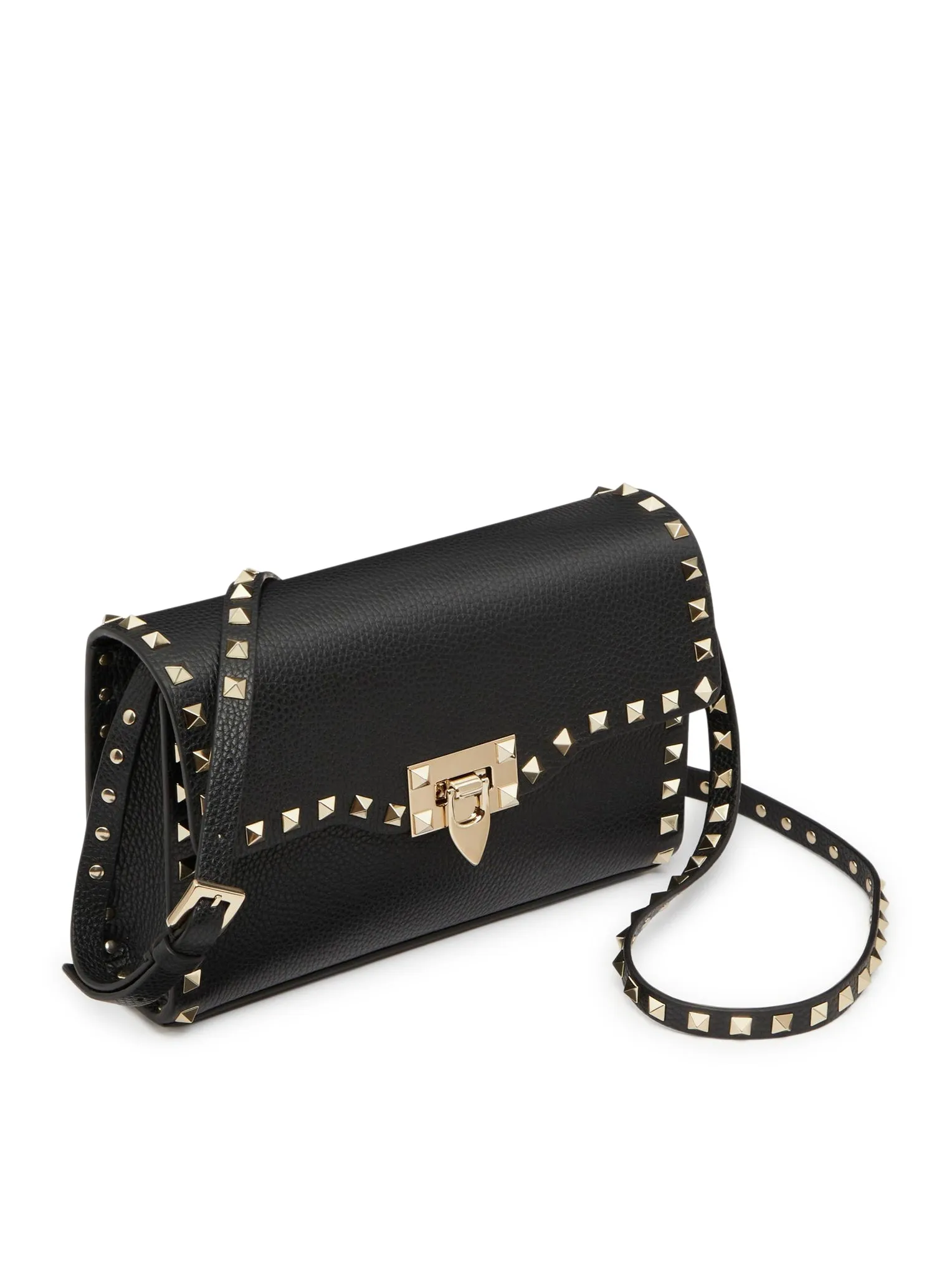 SMALL ROCKSTUD SHOULDER BAG IN GRENADE CALFSKIN