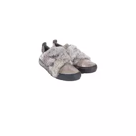 SNEAKER FUR METAL WASH ANTHRACITE