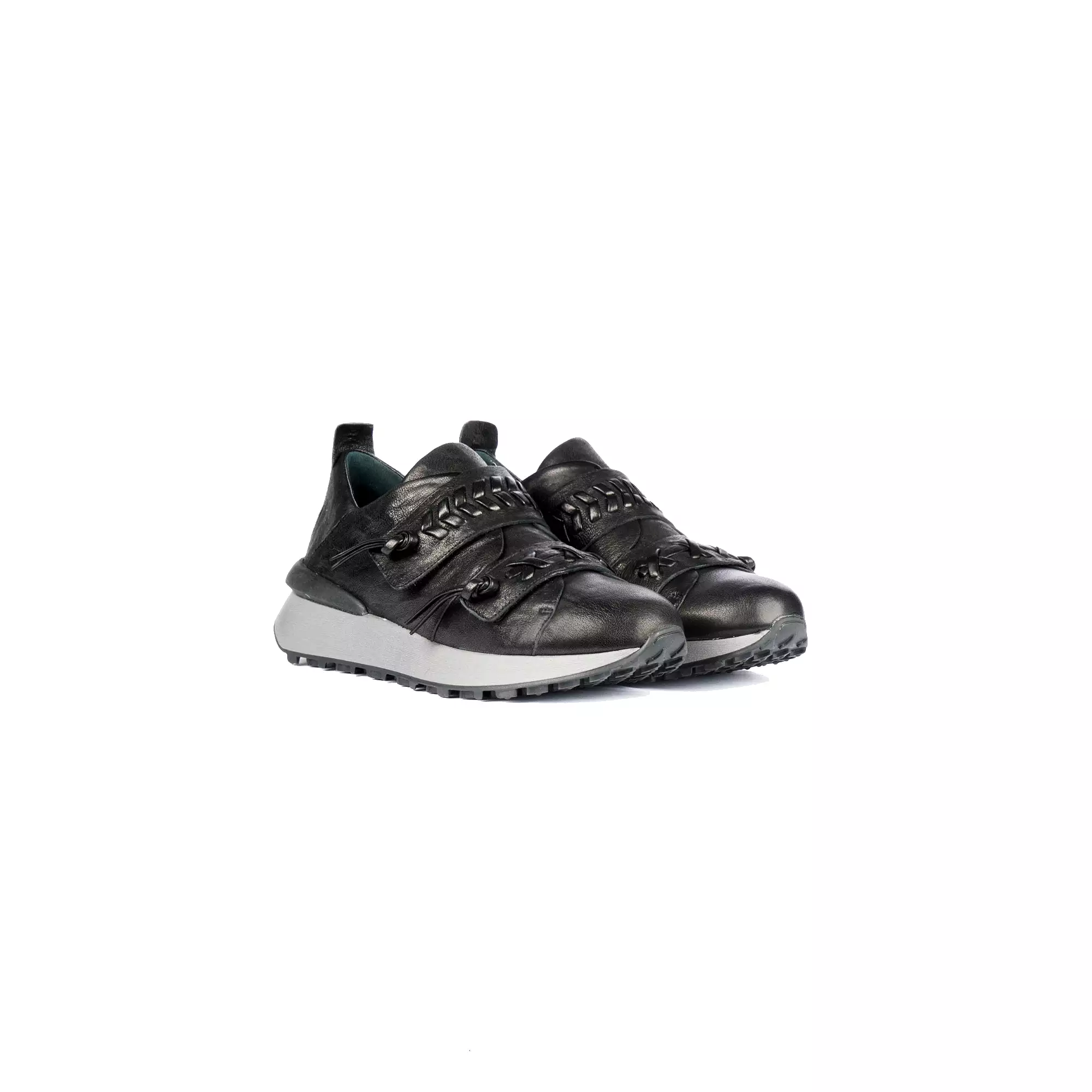 Sneaker Ricamo Vegetal Wash Black