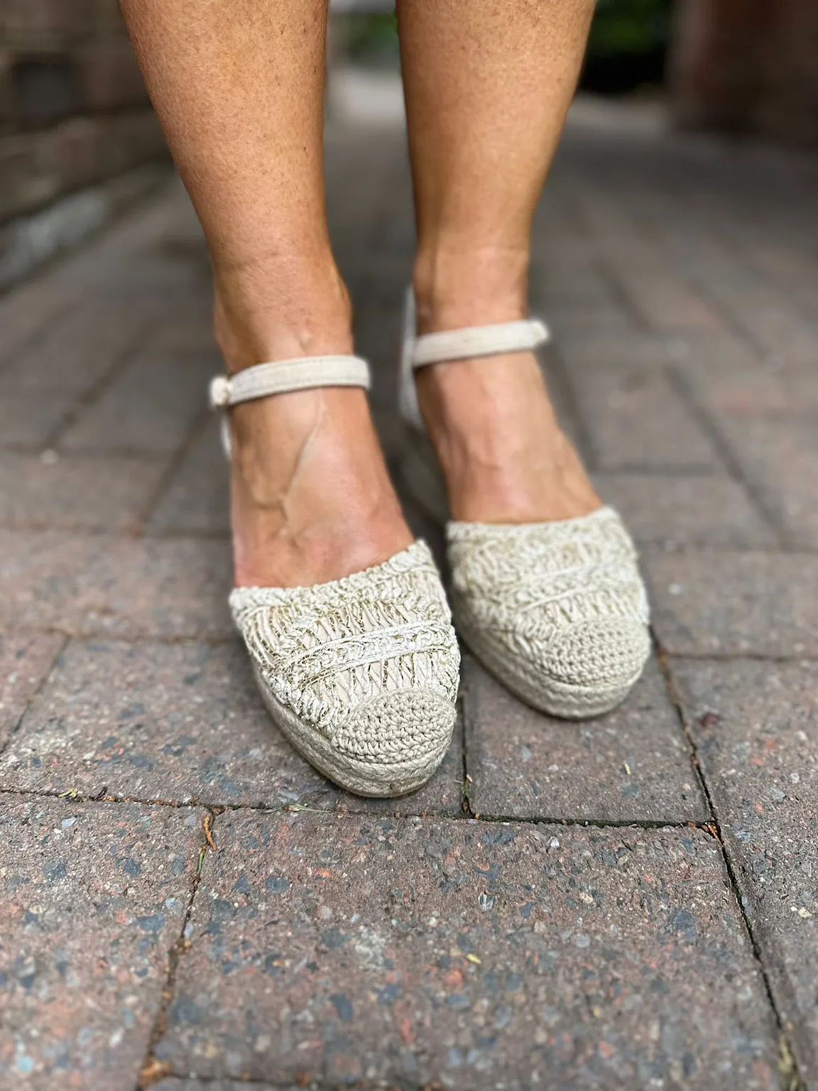 Stone Gold Shimmer Weaved Espadrille