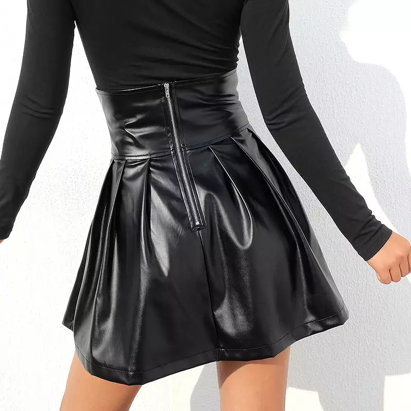 STREET FASHION WAIST PLEATED SKIRT BY61116