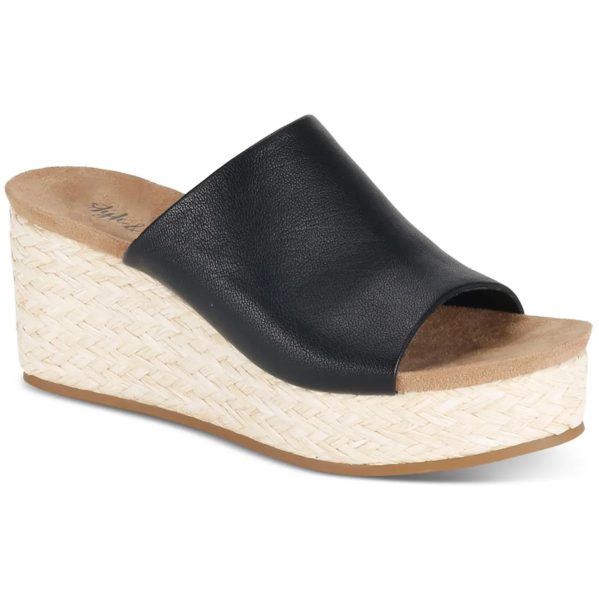 Style & Co. Womens Larissaa Faux Leather Slip On Espadrilles