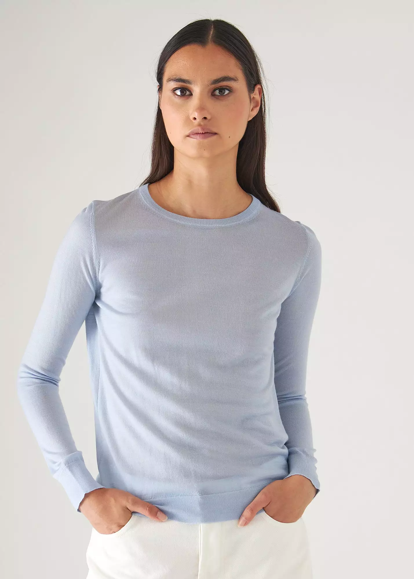 SUPERFINE MERINO LYOCELL CREWNECK SWEATER