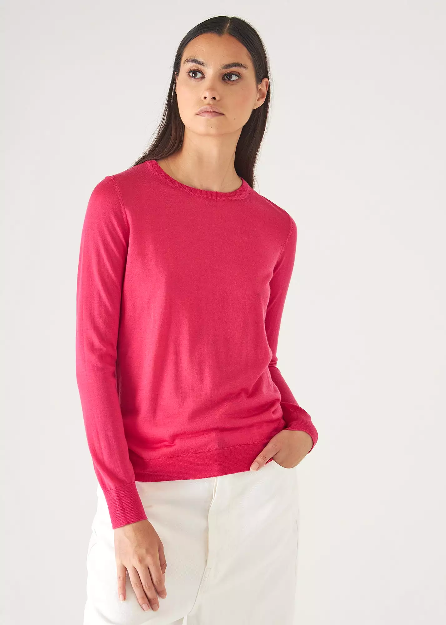 SUPERFINE MERINO LYOCELL CREWNECK SWEATER