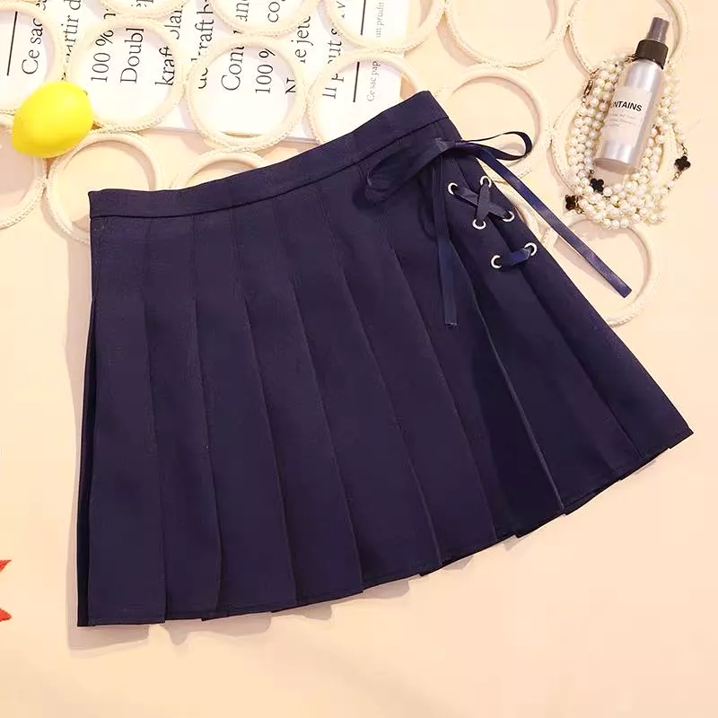 SWEET PREPPY STYLE HIGH WAIST PLEATED SKIRT BY61082