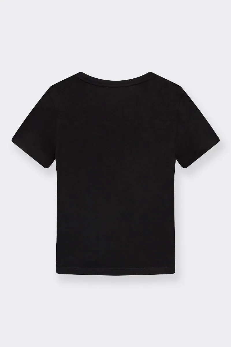 T-SHIRT NERA IN COTONE IDENTITY BOY