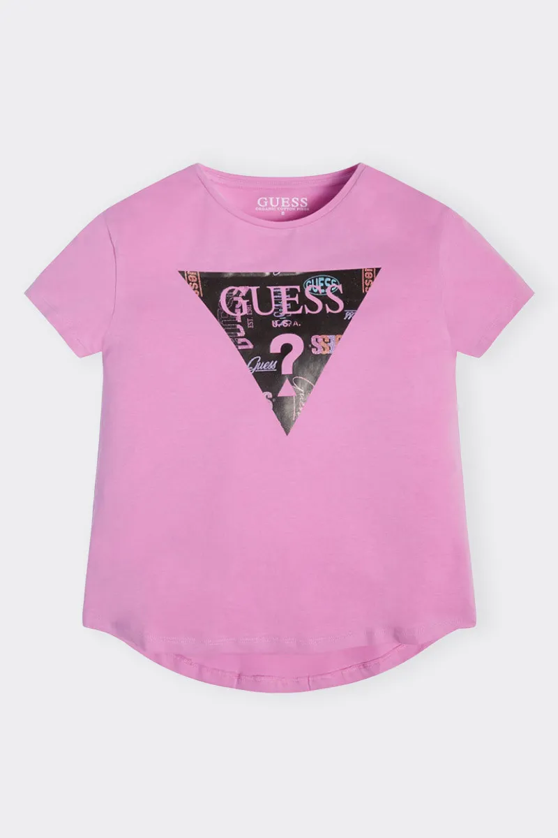 T-SHIRT ROSA CON LOGO GIRLS