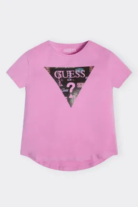 T-SHIRT ROSA CON LOGO GIRLS