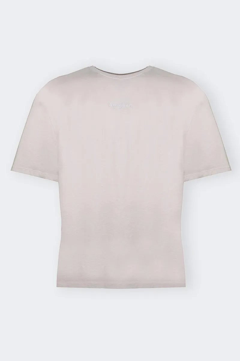 T-SHIRT TINTA IN CAPO BEIGE UOMO