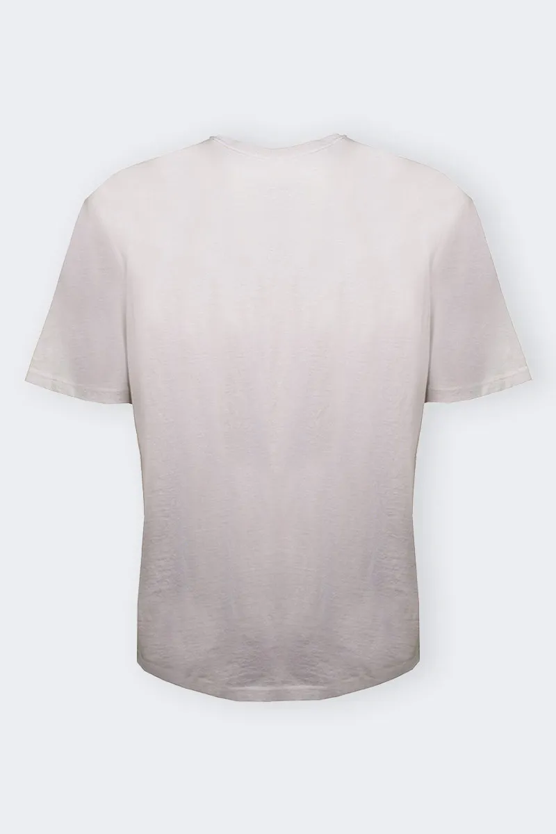 T-SHIRT TINTA IN CAPO BEIGE UOMO