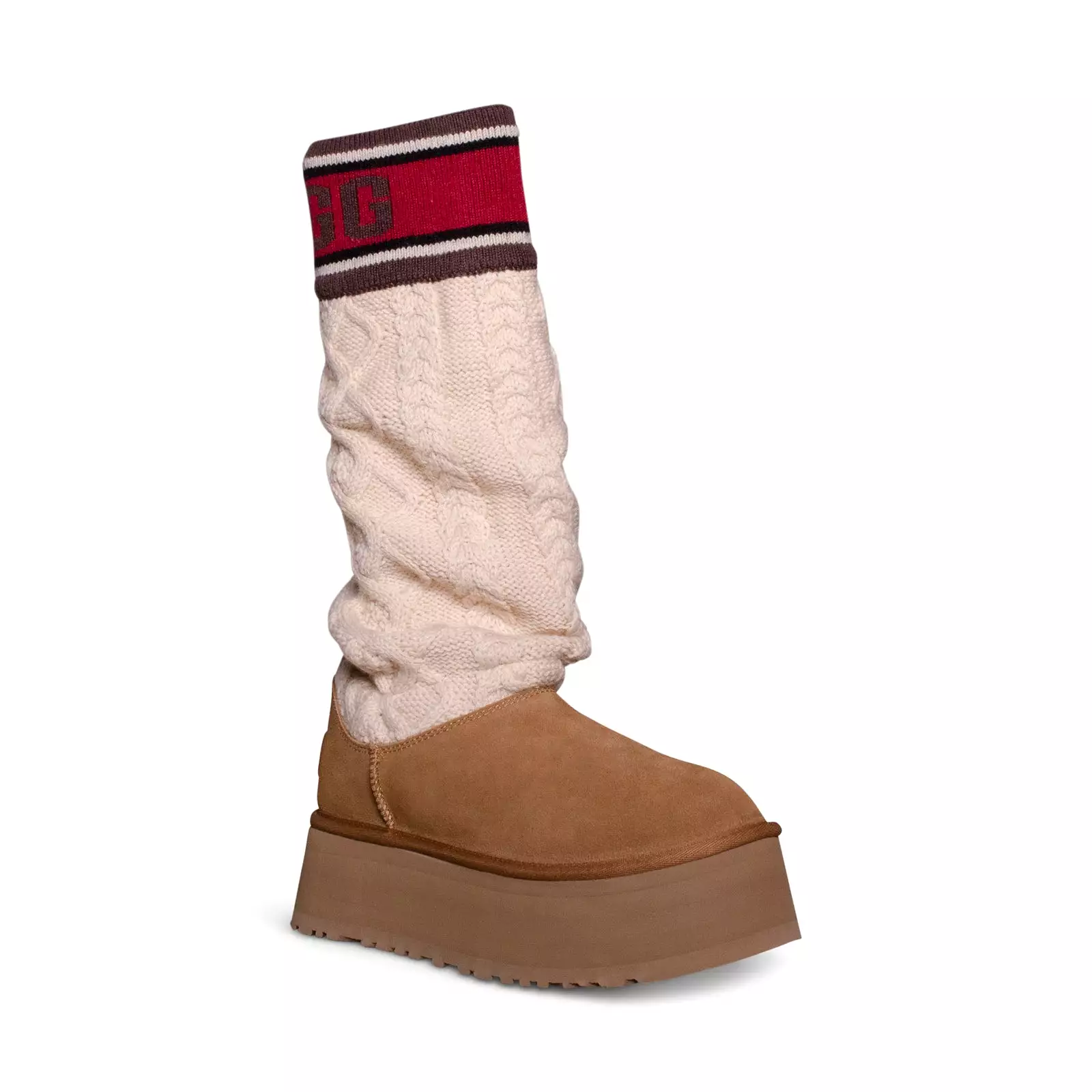 UGG Classic Sweater Letter Chestnut Boots - Women's