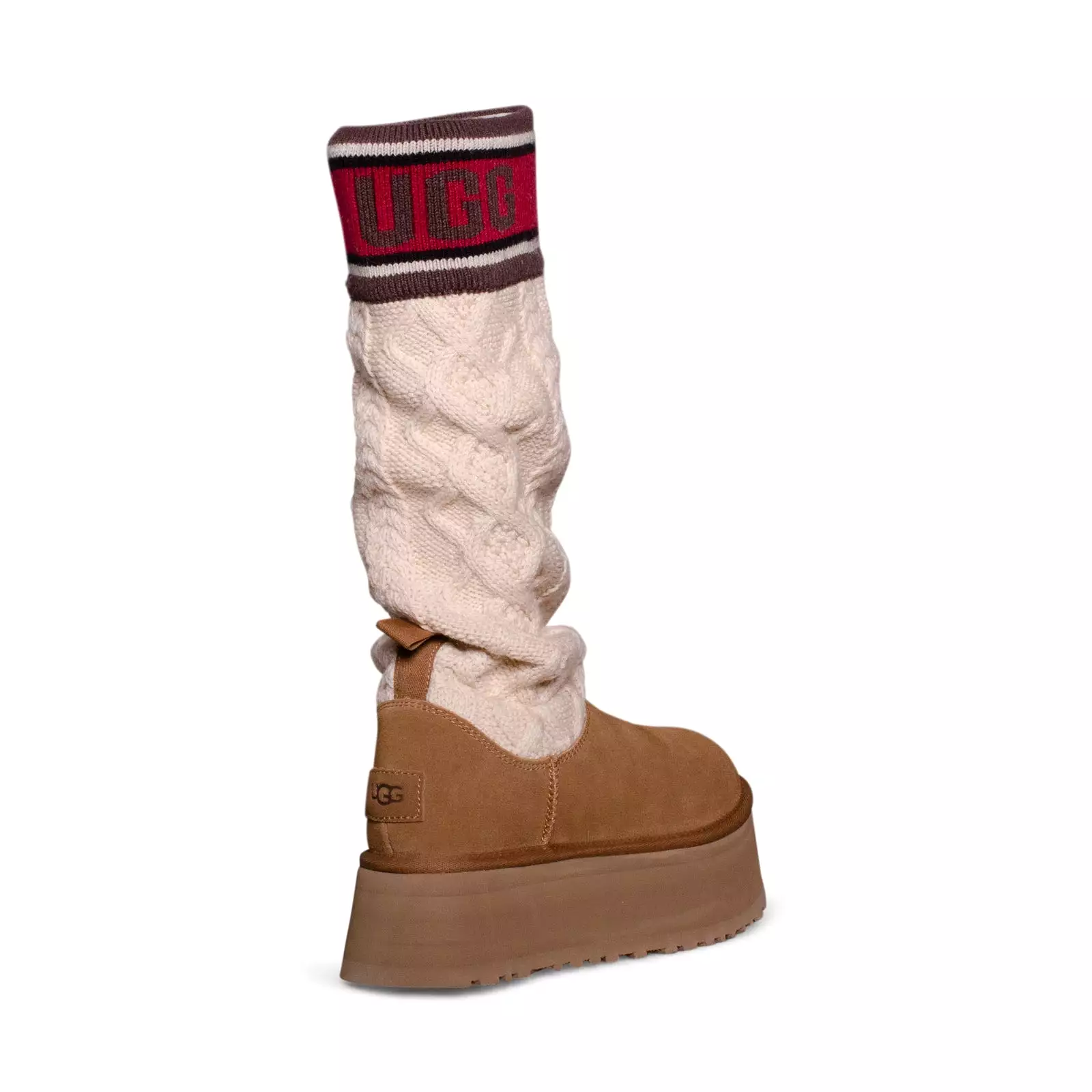 UGG Classic Sweater Letter Chestnut Boots - Women's