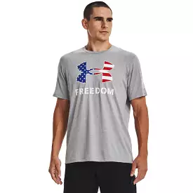 'Under Armour' Men's Freedom Logo T-Shirt - Steel Light Heather