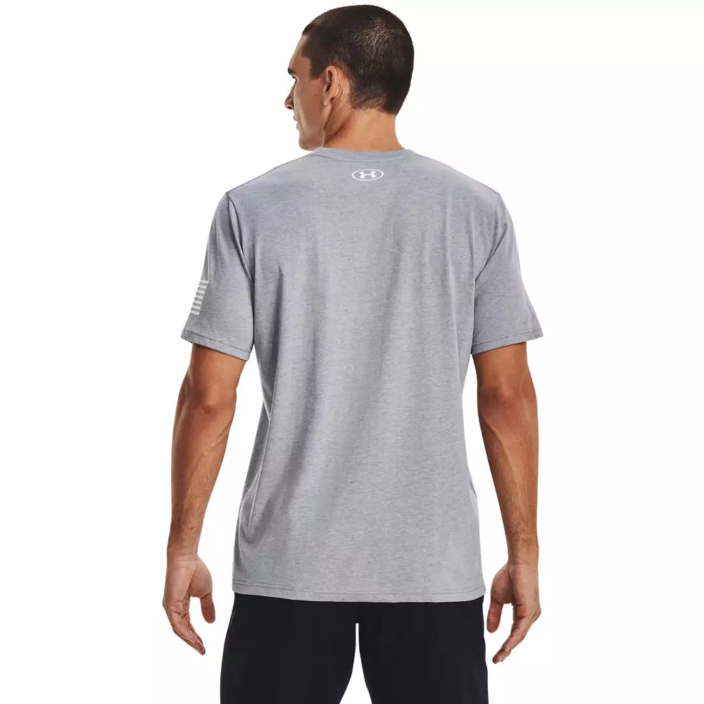 'Under Armour' Men's Freedom Logo T-Shirt - Steel Light Heather