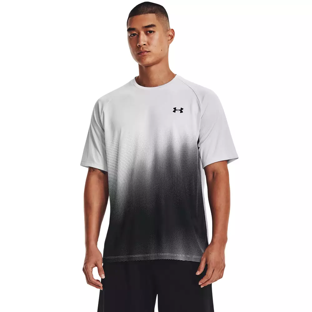 'Under Armour' Men's Tech Fade T-Shirt - Halo Grey / Black