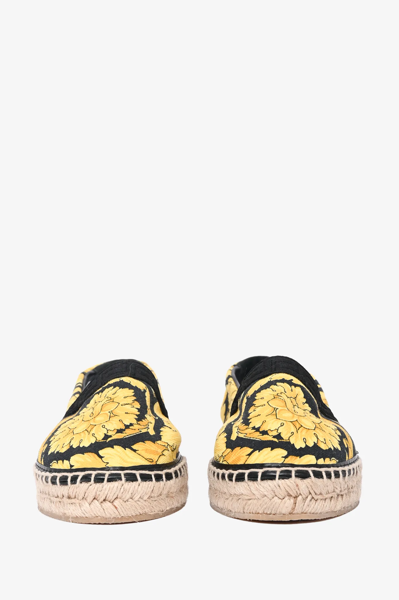 Versace Baroque Canvas Espadrilles Size 37