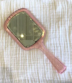 Vintage Pink Handheld Mirror