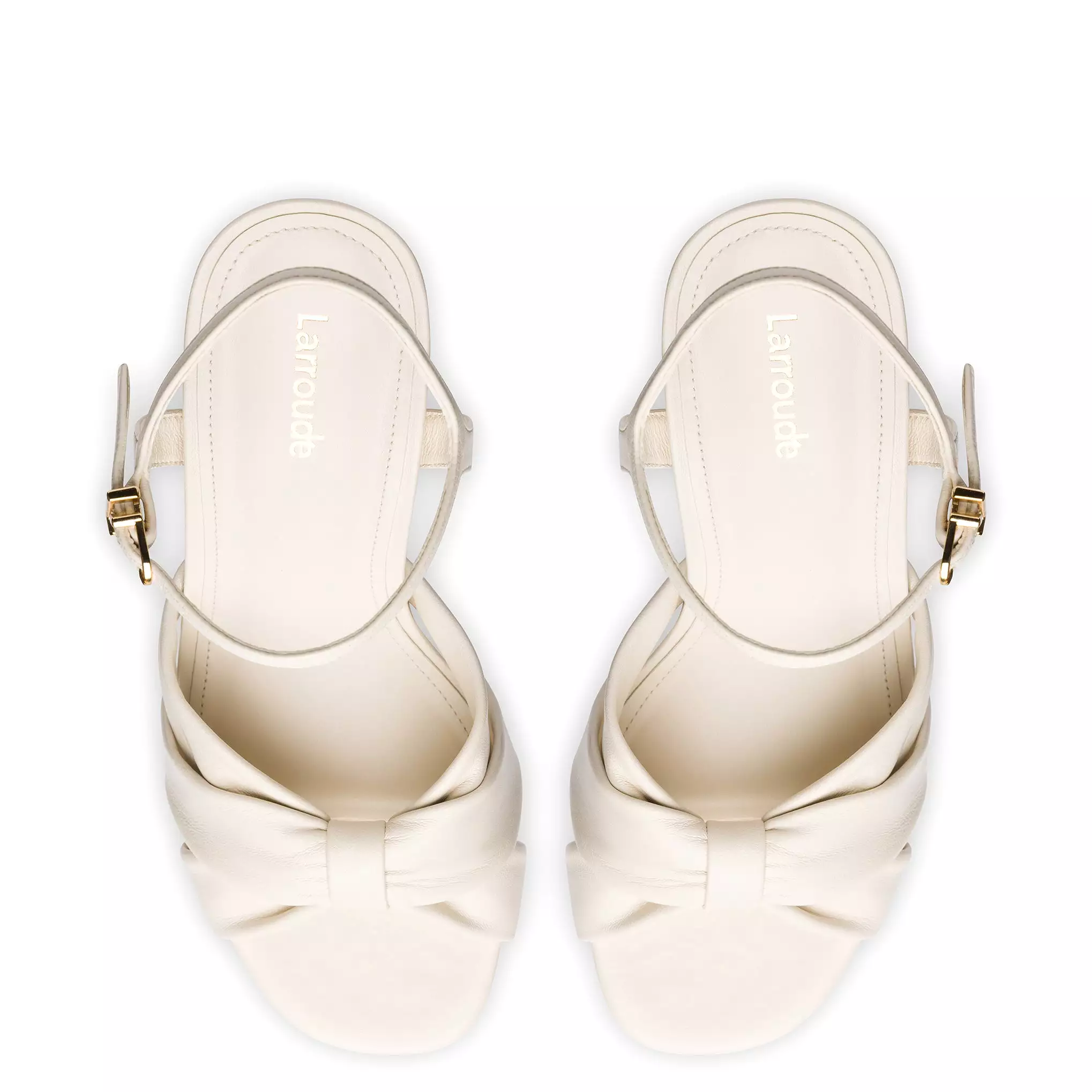 Vivienne Platform Sandal In Ivory Leather