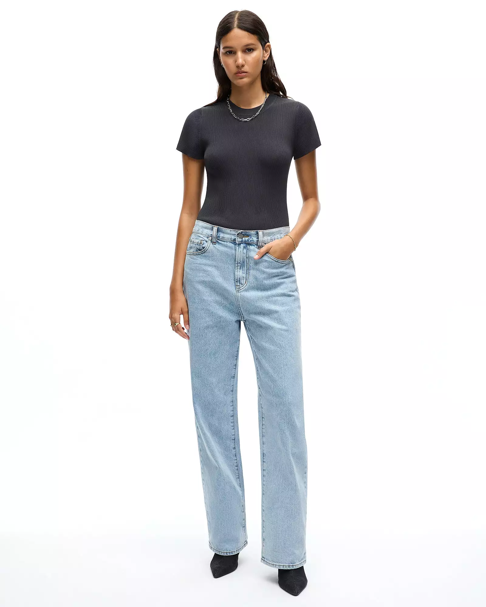 WIDE LEG JEAN - FADED INDIGO