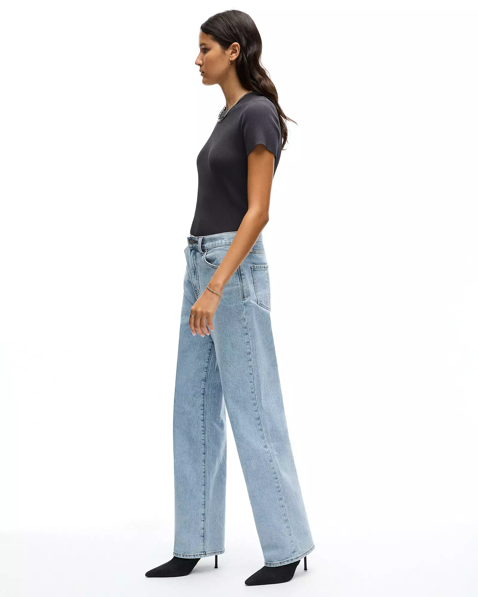 WIDE LEG JEAN - FADED INDIGO