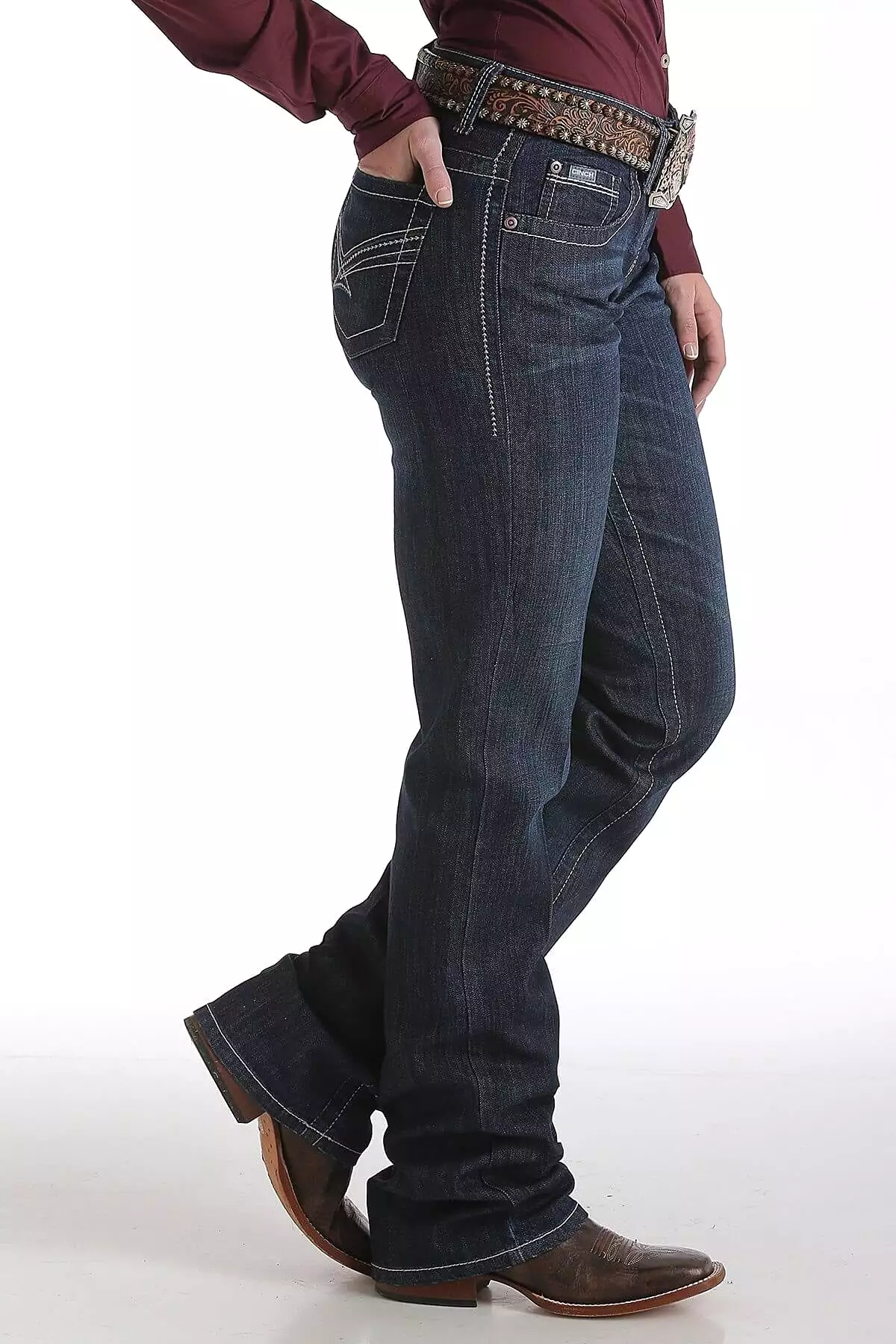 Women's Cinch Ada Relaxed Fit Dark Stonewash Jeans