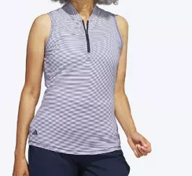 Women's Two-Colour Ottoman Sleeveless Golf Shirt IA7826 SAMPLE