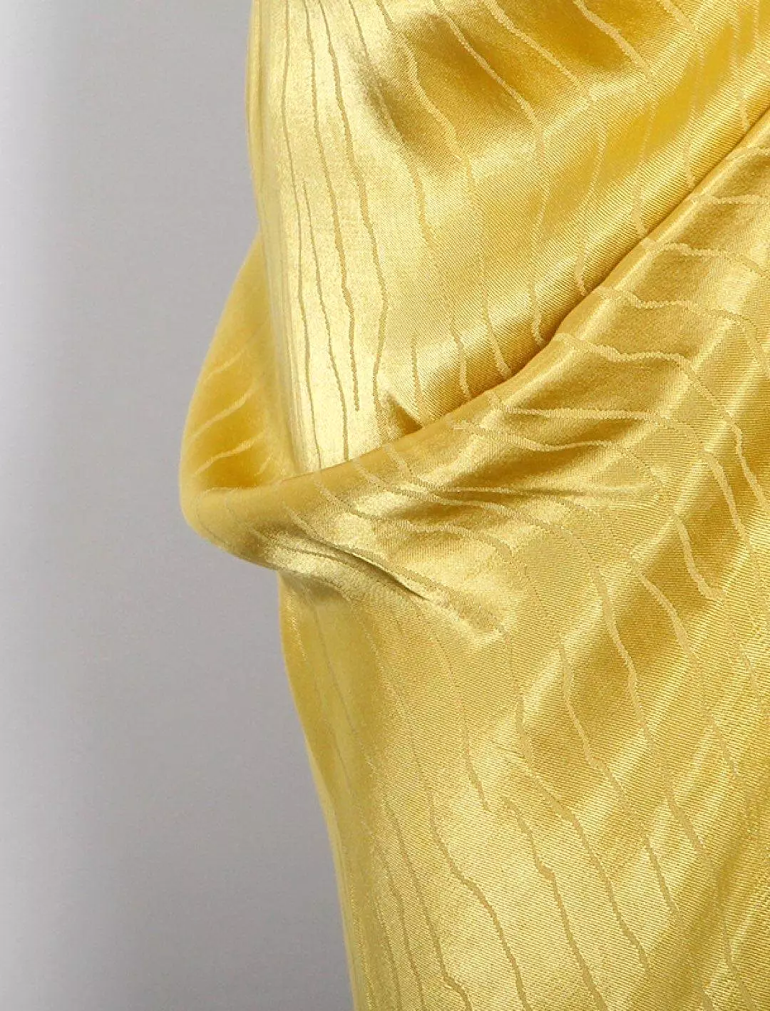 Yellow High Slit Asymmetrical Long Skirt